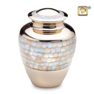 Mother of pearl large urn