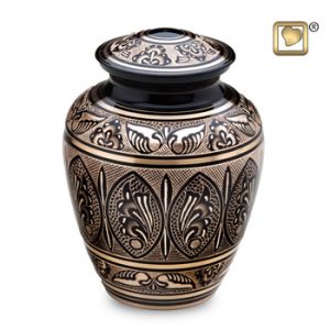 Black and gold urn large