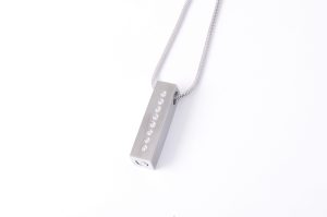Diamante Rectangle Ash Pendant (chain included)