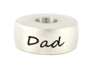 Round Dad Bead - 925 SS